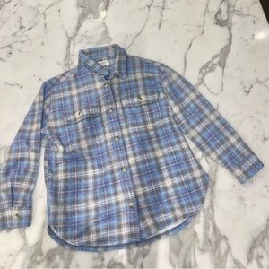 American Eagle cozy plaid shacket